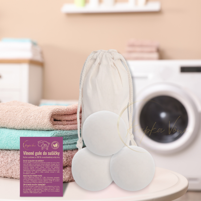 Vlnené gule do sušičky Kvapka Vôní ECO XL - Varianty: balenie 6 ks